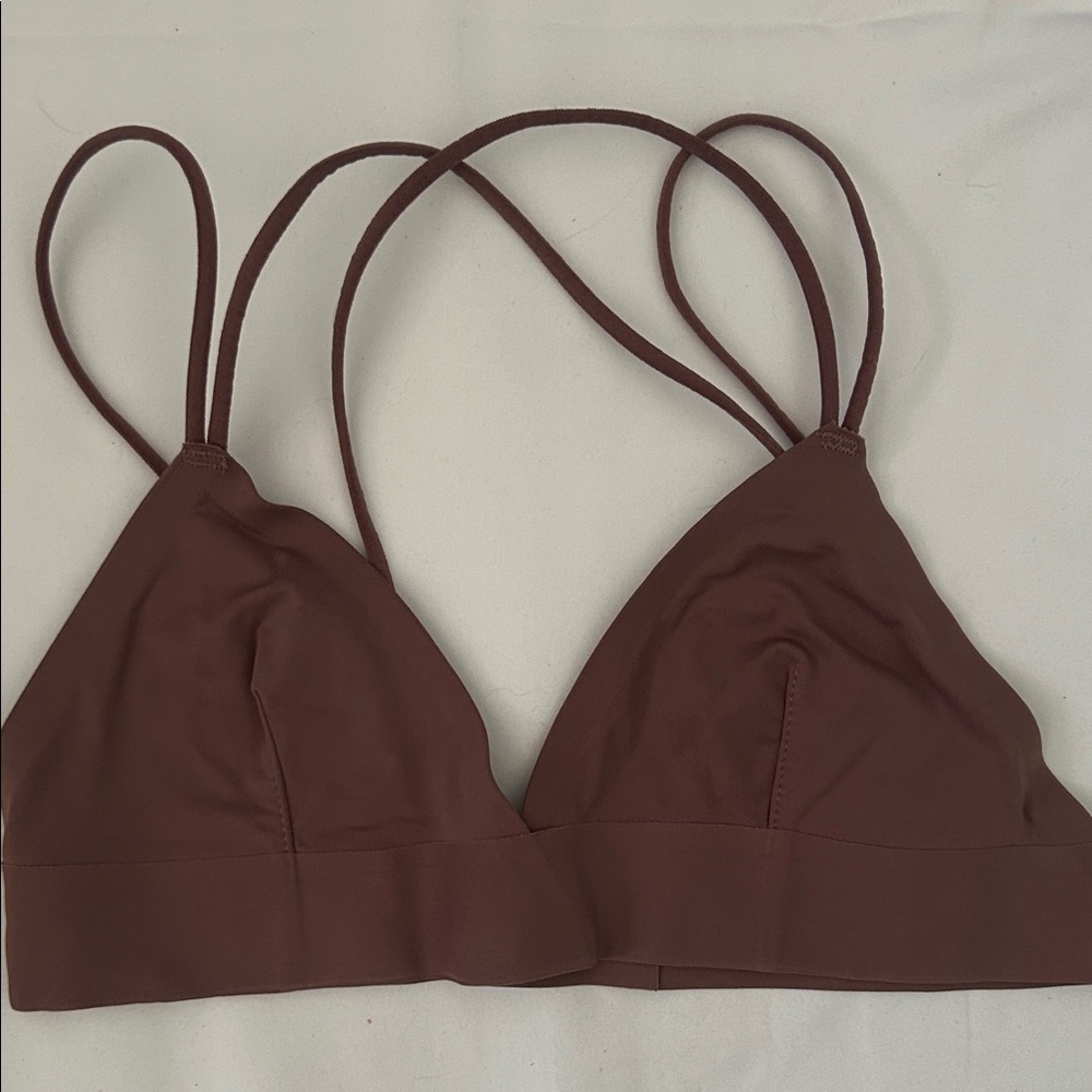 Urban Outfitters Brown Strappy Triangle Bralette